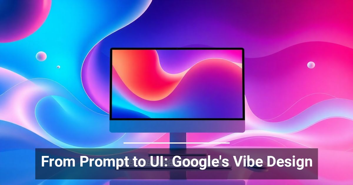 From Prompt to UI: Google’s Vibe Design